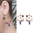 Flores Convallaries Bird Enamel Earrings Jewelry Hook Earrings