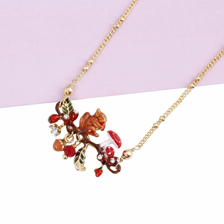 Enamel Glazed Rose Flower Inlaid Gemstone Golden Snake Hollow Zircon Open Bracelet