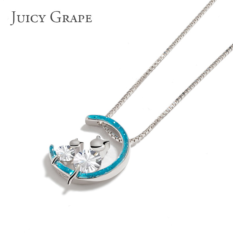 European Style Romantic Enamel Bell Orchid Flower Long Chain Luxury Necklace