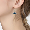 Fairy Tale Series Snow Princess Zircon Enamel Stud Clip Earrings