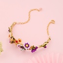 Enamel Snow Owl Crystal Glaze Red Heart Owl Necklace Clavicle Chain