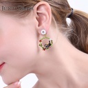Bird Cherry Blossom Gold Plated Jewelry Enamel Bracelet