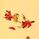 Fox Enamel Earrings Jewelry Stud Earrings