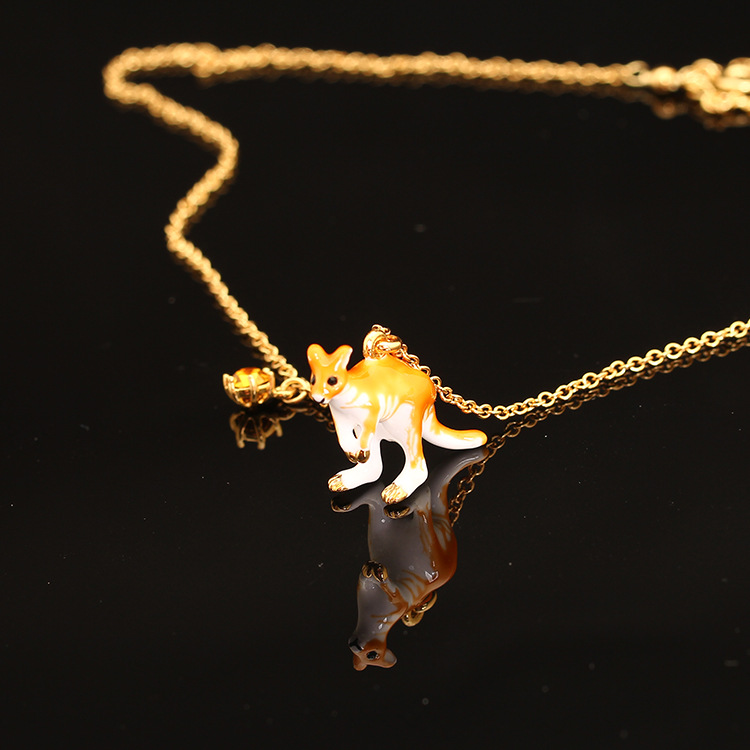 Flower Pink Gem Pendant Gold Plated Jewelry Enamel Bracelet
