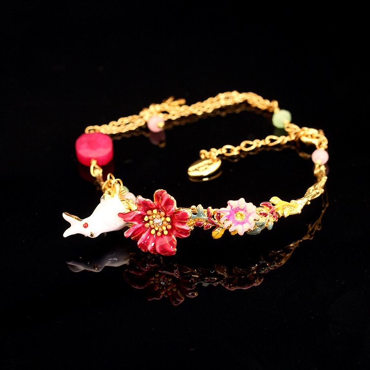 Enchanted Encounters Rabbit Bunny and Flower Bracelet