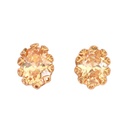 Purple Flower Enamel Stud Earrings