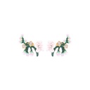 Cherry Blossom And Branch Enamel Earrings