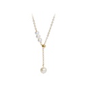 Freshwater Pearl 14K Gold Plated Y Adjustable Necklace