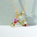 Alphabet Initials Blossoming Necklace Letter A-Z All series
