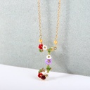 Yellow Chick Chicken White Red Flower Enamel Dangle Earrings Jewelry Gift