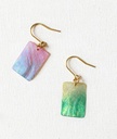 Hand Painting Gradient Color on Shell Earrings