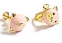 Lamb And Bunny Ice Cream Asymmetrical Enamel Earrings