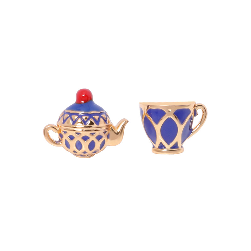 Lily Flower Tassel And Butterfly Enamel Earrings