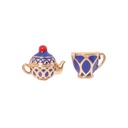 Lily Flower Tassel And Butterfly Enamel Earrings