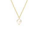 Freshwater Natural Pearl Gold Plated Necklace