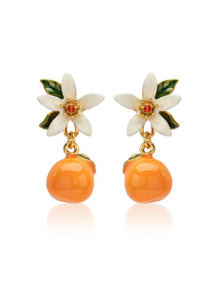 Snow White And Her Animal Friends Enamel Earrings