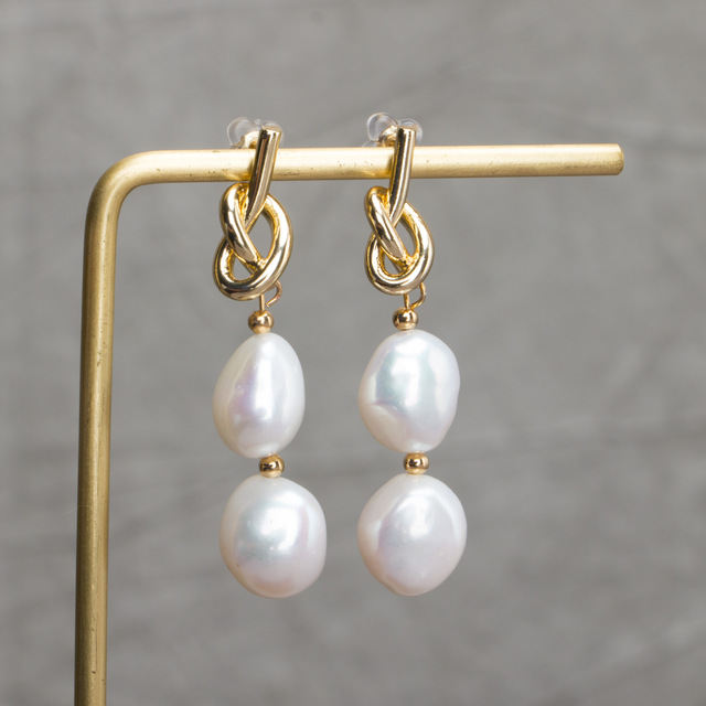 Baroque Freshwater Pearl 14K Gold Plated Y Adjustable Necklace