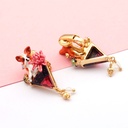 Enamel Glazed Monkey Dual Use Earrings 18K Gold Plated