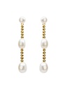 Baroque Freshwater Natural Pearl Earrings For Wedding