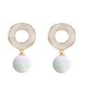 White Peace Pigeon Enamel Hook Earrings