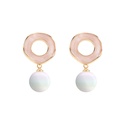 Orange Flamingo And Flower Pearl Enamel Dangle Earrings Jewelry Gift