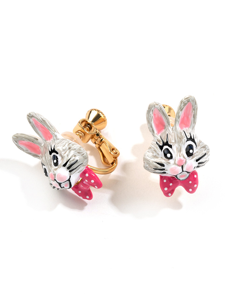 Parrot And Flower Pearl Tassel Asymmetrical Enamel Stud Earrings