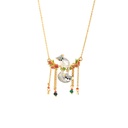 Cute Koalas On A Fowering Branch Enamel Pendant Necklace Jewelry Gift