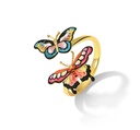 Colorful Butterfly Enamel Adjustable Ring Jewelry Gift