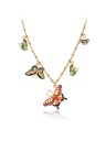 Colorful Butterfly Enamel Pendant Necklace Jewelry Gift