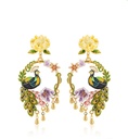 Flower Butterfly Ladybug And Stone Enamel Hook Earrings