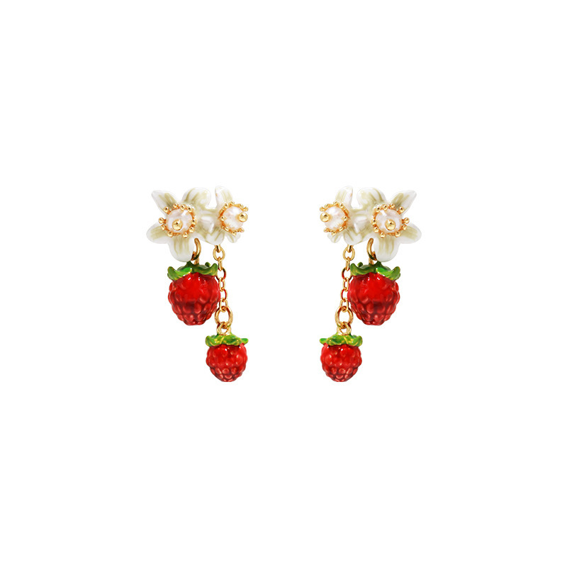 Cat Cute Hello Citty Kitten And Crystal Enamel Dangle Earrings