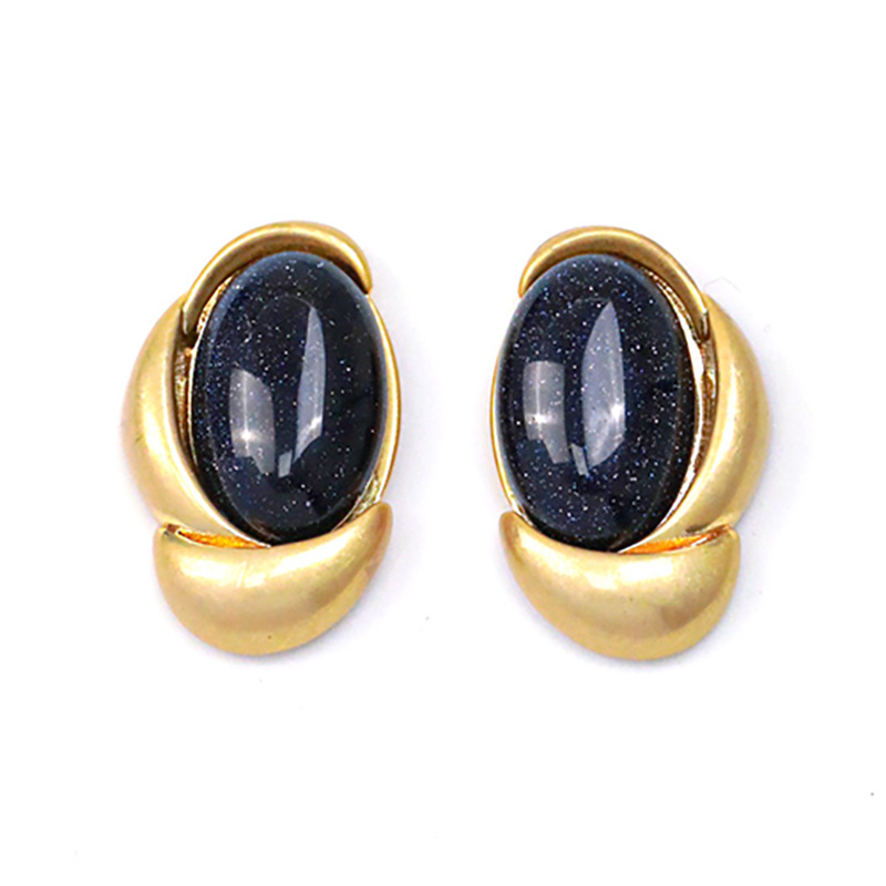 Stone Vintage Retro Stud Earrings