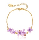 Pink Flower And Bee Enamel Dangle Earrings Jewelry Gift