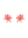 Pearl White Pink Green Dangle Earrings