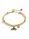 Mermaid Fish Tail Enamel Bead Strand Bracelet Handmade Jewelry Gift