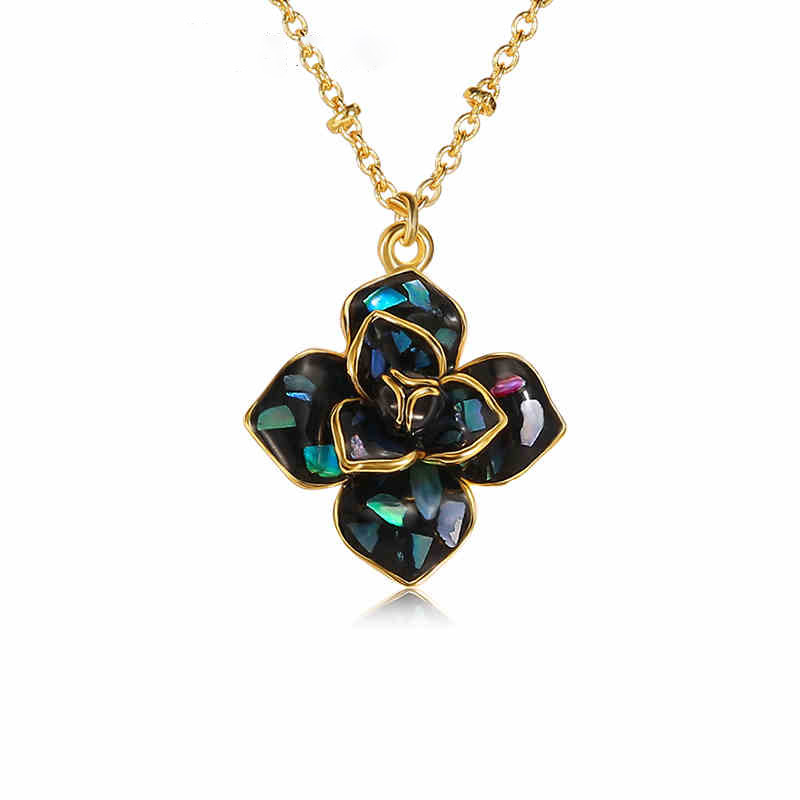Lemon Fruit And Green Leaf Enamel Pendant Necklace Jewelry Gift