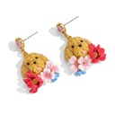 Butterfly Orchid Blossom Flower Pearl Enamel Charm Thin Bracelet