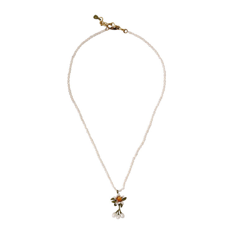 Bird Cherry Blossom Gold Plated Jewelry Enamel Bracelet