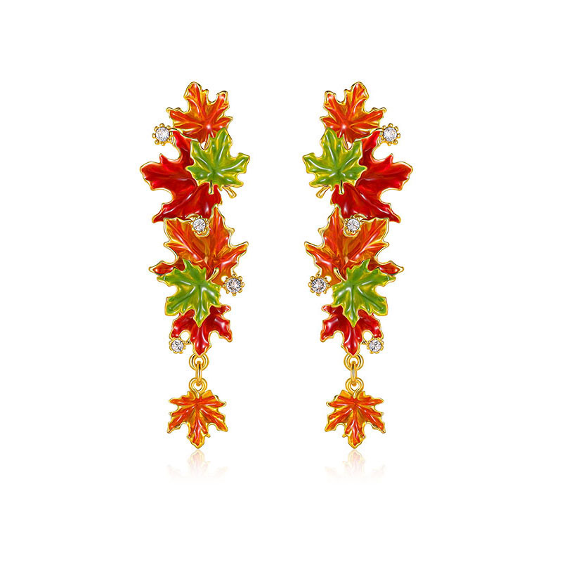 Wing Shape With Zircon Stone Retro Vintage Stud Earrings
