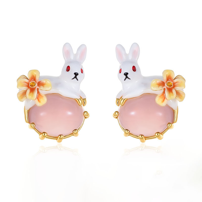 Crown With Crystal Stud Earrings S925 Sterling Silver Jewelry Christmas Gift Good Quality