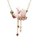 Hand Painted Enamel Glaze Rabbit Mr. Terry Brothers Necklace