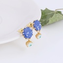 Evil Eye Blue Stone Enamel Dangle Earrings Jewelry Gift