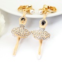 Flower And Bird Enamel Earrings
