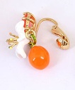 Cat Kitten Kitty on Faceted Crystal Enamel Adjustable Ring