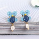 Hand Painted Enamel Glazed Elf Monster Asymmetric Earrings 925 Silver Needle