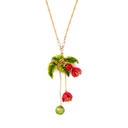 Juicy Grape Enamel Glazed Flower Long Tassel Stud Earrings