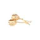 Purple Flower Pink Bead Tassel Enamel Stud Earrings