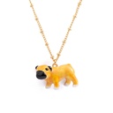 Cute Yellow Pet Dog Puppy  Enamel Necklace