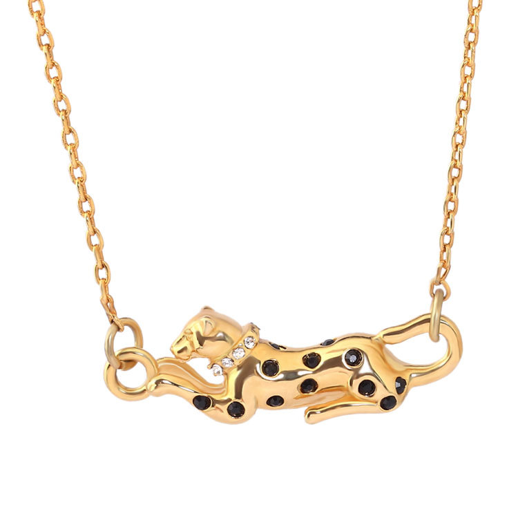 Leopard Panther Pendant Necklace
