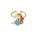 Rabbit Bunny And Carrot Enamel Adjustable Bangle Bracelet